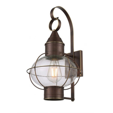 Ellington Sconce shown in the Bronze finish with a Clear shade - 9611-BZ-CL