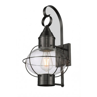 Ellington Sconce shown in the Gunmetal finish with a Clear shade - 9611-GM-CL