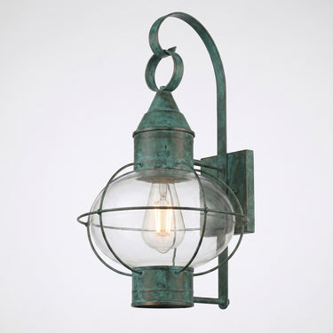 Ellington Sconce shown in the Verde Green finish with a Clear shade - 9611-VG-CL