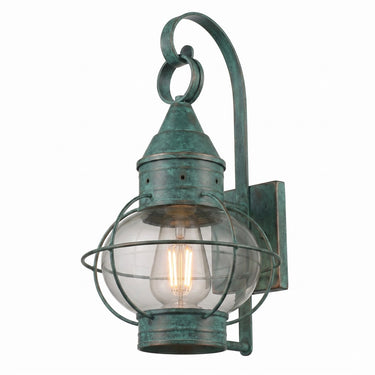 Ellington Sconce shown in the Verde Green finish with a Clear shade - 9621-VG-CL
