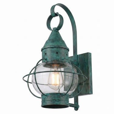 Ellington Sconce shown in the Verde Green finish with a Clear shade - 9631-VG-CL
