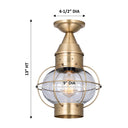 Ellington Semi Flush shown in the Antique Brass finish with a Clear shade - 9623-AB-CL 1