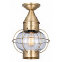Ellington Semi Flush shown in the Antique Brass finish with a Clear shade - 9623-AB-CL