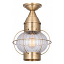Ellington Semi Flush shown in the Antique Brass finish with a Optic shade - 9623-AB-OPT