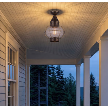 Ellington Semi Flush shown in the Bronze finish with a Optic shade - 9623-BZ-OPT 2
