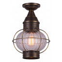 Ellington Semi Flush shown in the Bronze finish with a Optic shade - 9623-BZ-OPT
