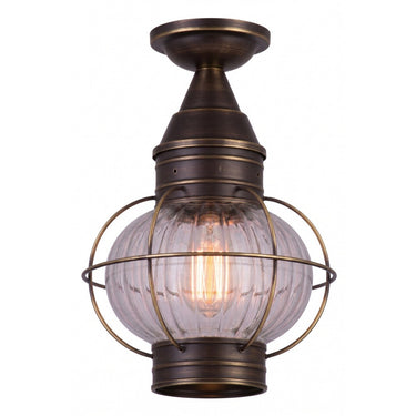 Ellington Semi Flush shown in the Bronze finish with a Optic shade - 9623-BZ-OPT