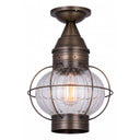 Ellington Semi Flush shown in the Dark Brass finish with a Optic shade - 9623-DB-OPT