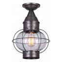 Ellington Semi Flush shown in the Gunmetal finish with a Clear shade - 9623-GM-CL