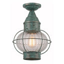 Ellington Semi Flush shown in the Verde Green finish with a Optic shade - 9623-VG-OPT