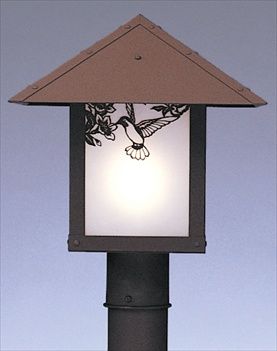 EP-12 Arroyo Craftsman Evergreen Large Outdoor Post Mount with T-Bar Overlay - Crescent Harbor