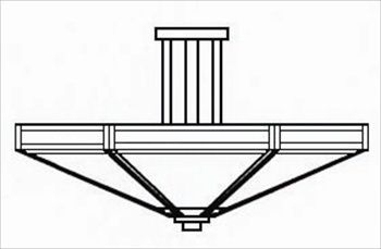 ETCM-21 Arroyo Craftsman Etoile Large Semi-Flush Ceiling Light - Crescent Harbor