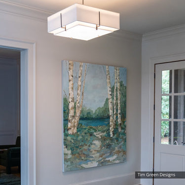 Exos Square Large Double Shade Pendant 18