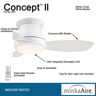 F518 Minka Aire Concept II Flush 44" Ceiling Fan 3