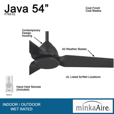 F753 Java 54" Ceiling Fan by Minka Aire 6