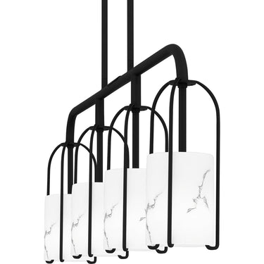 Fairbanks 4 Light Island Light in Matte Black 2