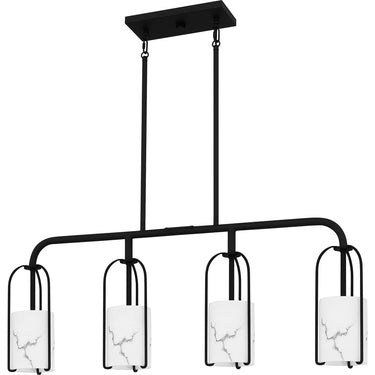 Fairbanks 4 Light Island Light in Matte Black 5