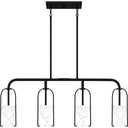 Fairbanks 4 Light Island Light in Matte Black 6