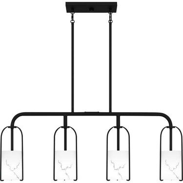 Fairbanks 4 Light Island Light in Matte Black 6