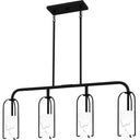 Fairbanks 4 Light Island Light in Matte Black 1