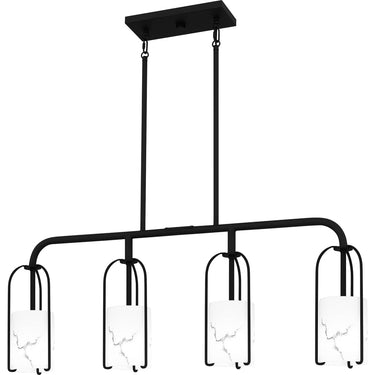 Fairbanks 4 Light Island Light in Matte Black 1