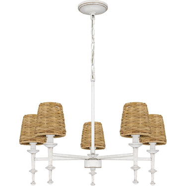 Flannery 5 Light Chandelier in Antique White 4