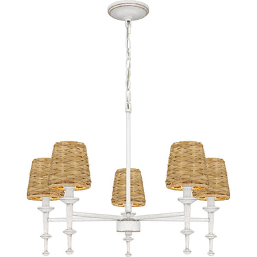 Flannery 5 Light Chandelier in Antique White 1