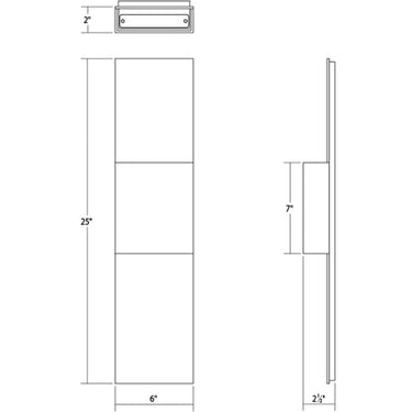 Flat Box Up/Down LED Panel Sconce 4