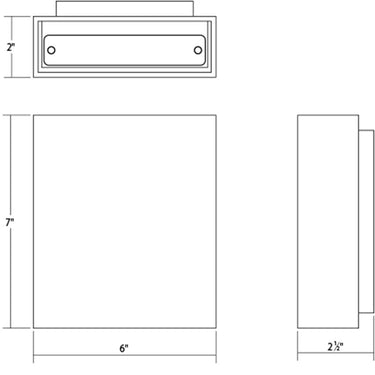 Flat Box Up/Down LED Sconce 4