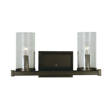 Framburg 1112 BN/F Compass 2-Light Sconce in Brushed Nickel with Frosted Glass - Crescent Harbor