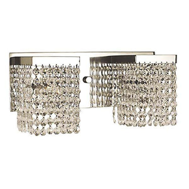 Framburg 1992 PS Gemini 2-Light Sconce in Polished Silver with Clear Crystal - Crescent Harbor
