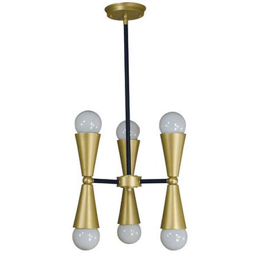 Framburg 3033 Equinox 6-Light Mini Chandelier - Crescent Harbor