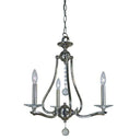 Framburg 3093 PN Allena 3-Light Chandelier in Polished Nickel - Crescent Harbor