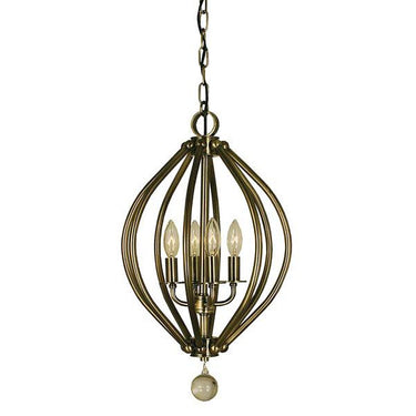 Framburg 4344 Dewdrop 4-Light Mini Chandelier - Crescent Harbor