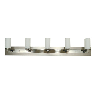 Framburg 4735 SP/PN 5-Light Satin Pewter/Polished Nickel Mercer Wall Sconce