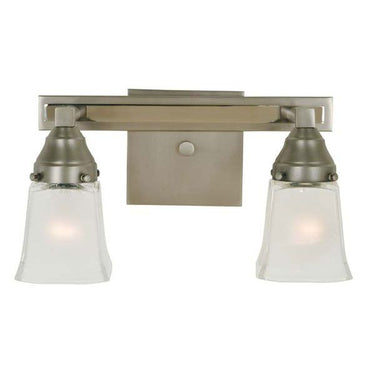 Framburg 4772 SP/PN Mercer 2-Light Sconce in Satin Pewter with Polished Nickel - Crescent Harbor
