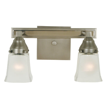 Framburg 4772 SP/PN Mercer 2-Light Sconce in Satin Pewter with Polished Nickel