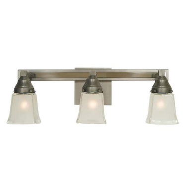 Framburg 4773 SP/PN Mercer 3-Light Sconce in Satin Pewter with Polished Nickel - Crescent Harbor