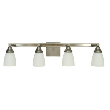 Framburg 4784 SP/PN 4-Light Satin Pewter/Polished Nickel Mercer Wall Sconce
