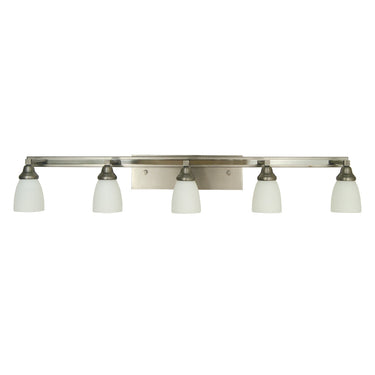 Framburg 4785 SP/PN 5-Light Satin Pewter/Polished Nickel Mercer Wall Sconce
