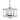 Framburg 5304 MBLACK/PN Isabella 4-Light Dual Mount Chandelier in Polished Nickel with Matte Black Accents