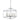 Framburg 5306 MBLACK/PN Isabella 6-Light Dining Chandelier in Polished Nickel with Matte Black Accents