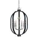 Framburg 5315 BN/MBLACK Urban Craftsman 5-Light Dining Chandelier in Brushed Nickel/Matte Black - Crescent Harbor