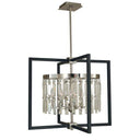 Framburg 5335 BN/MBLACK Hannah 5-Light Dining Chandelier in Brushed Nickel/Matte Black - Crescent Harbor