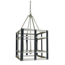 Framburg 5347 SP/MBLACK Metro Artisan 5-Light Dining Chandelier in Satin Pewter/Matte Black - Crescent Harbor