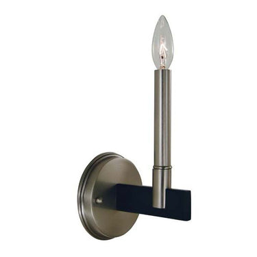 Framburg 5351 BN/MBLACK Jessica 1-Light Sconce in Brushed Nickel/Matte Black - Crescent Harbor