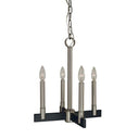 Framburg 5354 BN/MBLACK Jessica 4-Light Mini Chandelier in Brushed Nickel/Matte Black - Crescent Harbor
