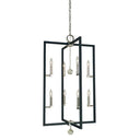 Framburg 5368 PN/MBLACK Minimalist Elegant 8-Light Foyer Chandelier in Polished Nickel/Matte Black - Crescent Harbor