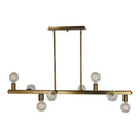 Framburg 5381 AB Heloise 8-Light Island Chandelier in Antique Brass - Crescent Harbor