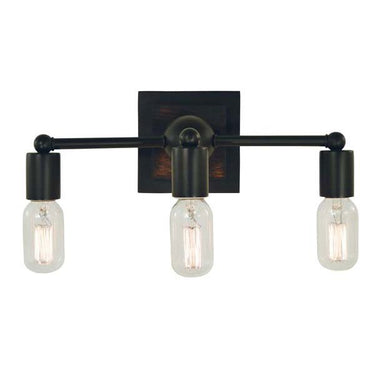 Framburg 5403 MBLACK Modern Farmhouse 3-Light Sconce in Matte Black - Crescent Harbor